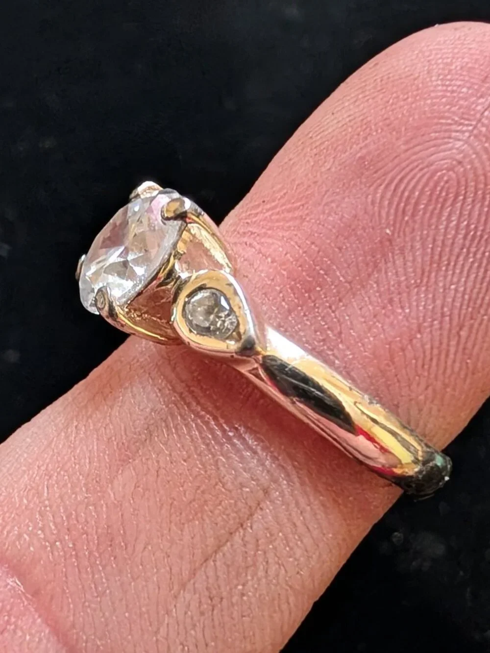 Women's Sterling Silver Moissanite Ring Size 7